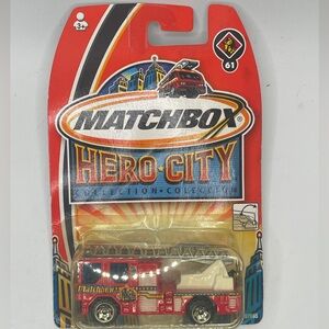 MATCHBOX HERO CITY #61 DENNIS SABRE Fire Truck 2002 Mattel New Sealed